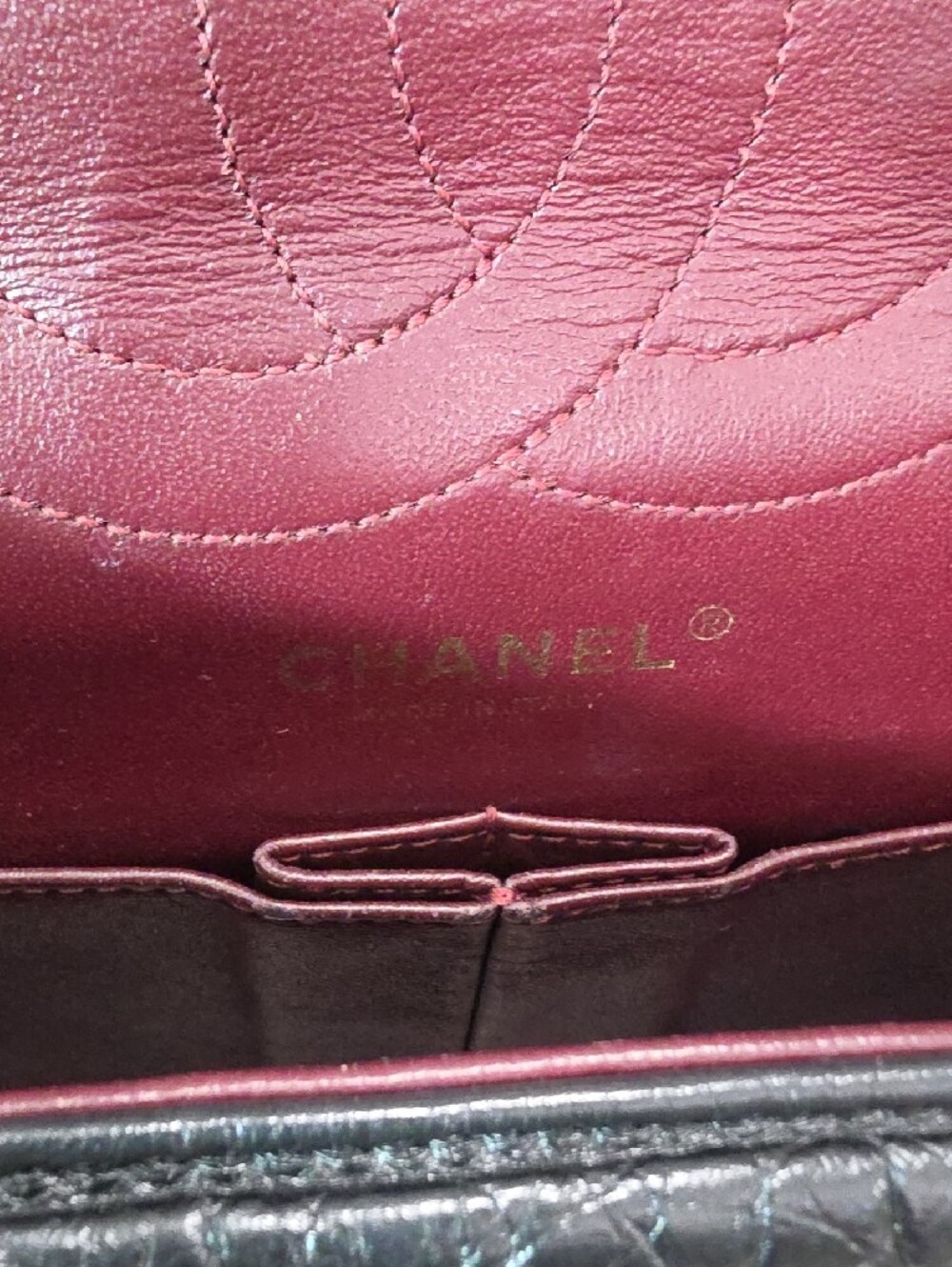 Chanel 2.55 Reissue Double Flap Black Crinkle Leather Shoulder Bag - Picture 15 of 15